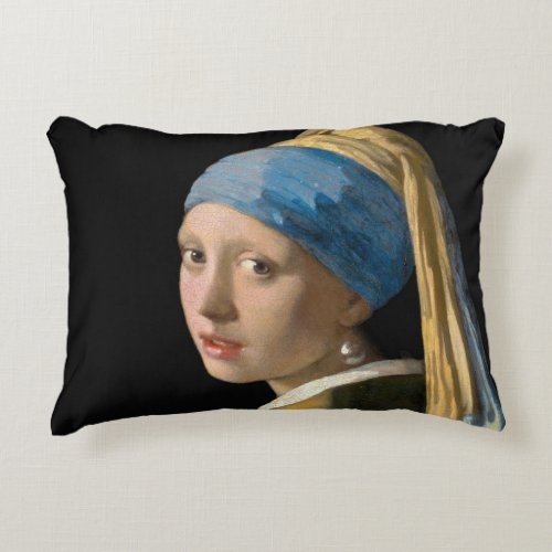 Johannes Vermeer _ Girl with a Pearl Earring Accent Pillow