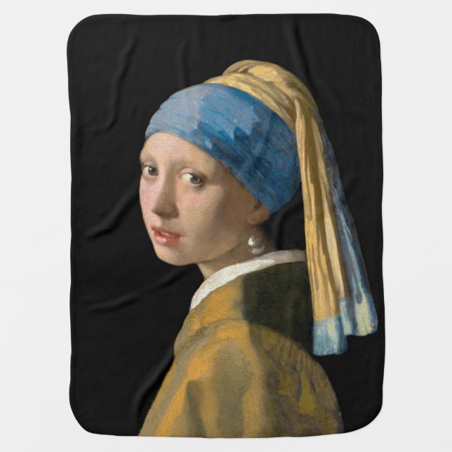 Johannes Vermeer - Girl with a Pearl Earring Baby Blanket (Front)