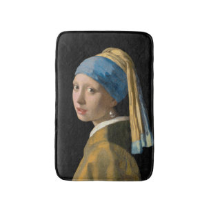 Johannes Vermeer - Girl with a Pearl Earring Bath Mat
