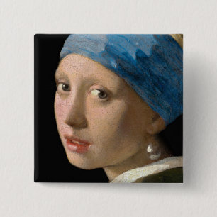 Johannes Vermeer - Girl with a Pearl Earring Button
