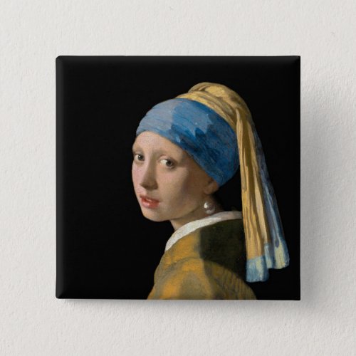 Johannes Vermeer _ Girl with a Pearl Earring Button