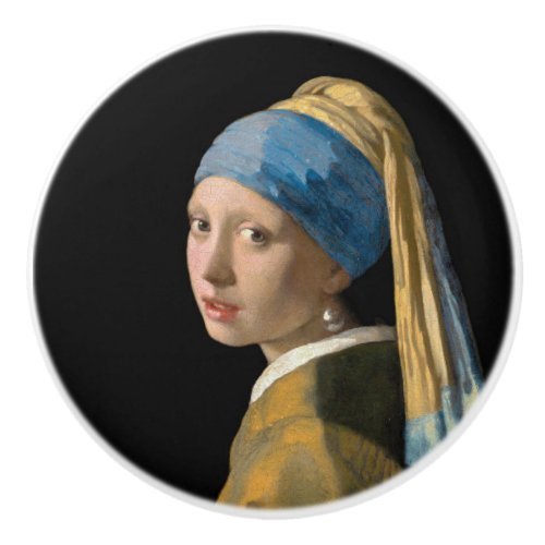 Johannes Vermeer _ Girl with a Pearl Earring Ceramic Knob