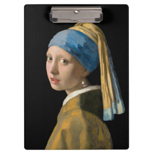 Johannes Vermeer - Girl with a Pearl Earring Clipboard