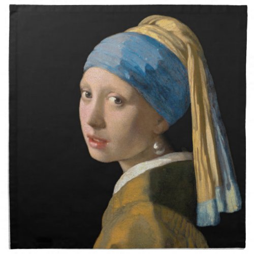 Johannes Vermeer _ Girl with a Pearl Earring Cloth Napkin