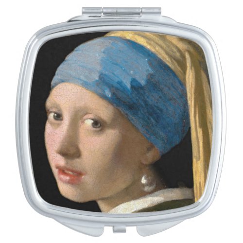 Johannes Vermeer _ Girl with a Pearl Earring Compact Mirror