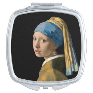 Johannes Vermeer - Girl with a Pearl Earring Compact Mirror