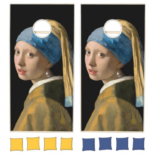 Johannes Vermeer _ Girl with a Pearl Earring Cornhole Set