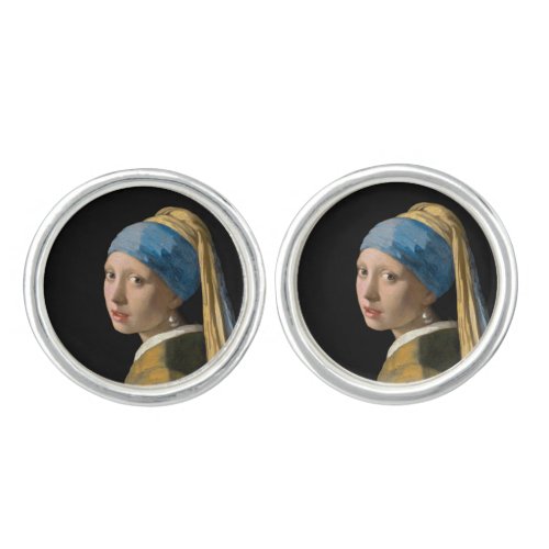 Johannes Vermeer _ Girl with a Pearl Earring Cufflinks