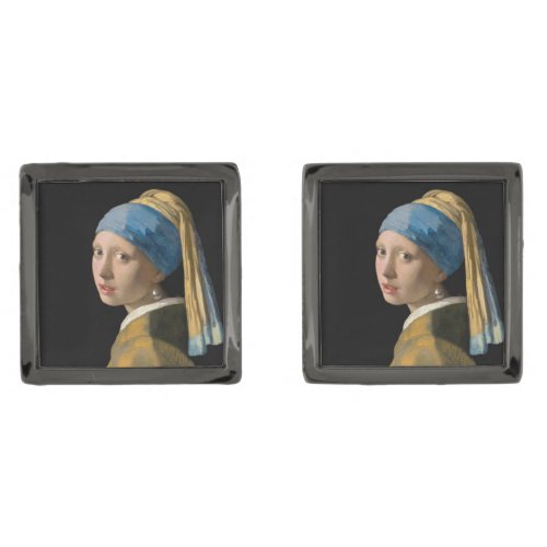 Johannes Vermeer _ Girl with a Pearl Earring Cufflinks