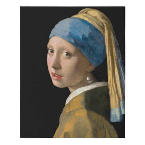 Johannes Vermeer _ Girl with a Pearl Earring Faux Canvas Print