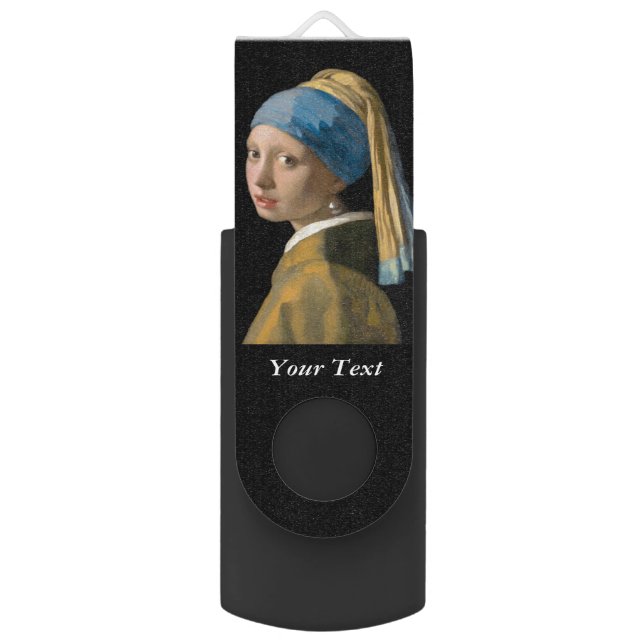 Johannes Vermeer - Girl with a Pearl Earring Flash Drive (Back (Vertical))