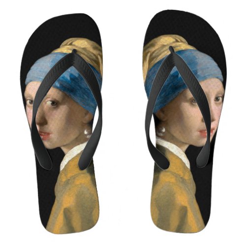 Johannes Vermeer _ Girl with a Pearl Earring Flip Flops