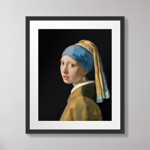 Johannes Vermeer _ Girl with a Pearl Earring Framed Art