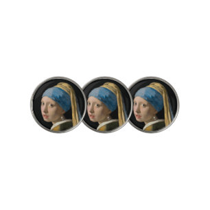 Johannes Vermeer - Girl with a Pearl Earring Golf Ball Marker