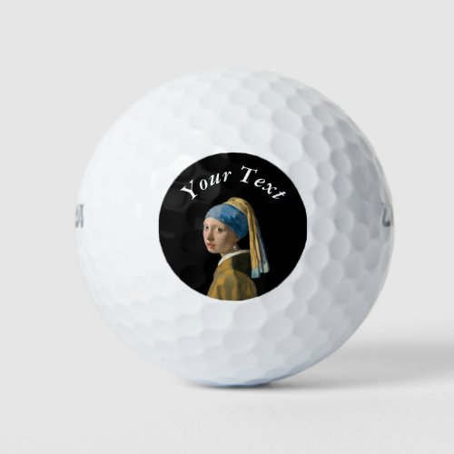 Johannes Vermeer _ Girl with a Pearl Earring Golf Balls