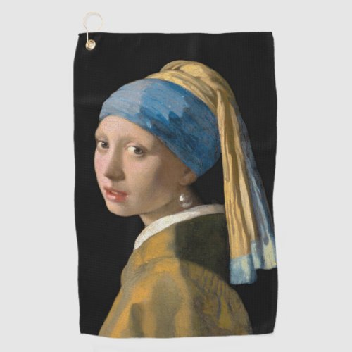 Johannes Vermeer _ Girl with a Pearl Earring Golf Towel