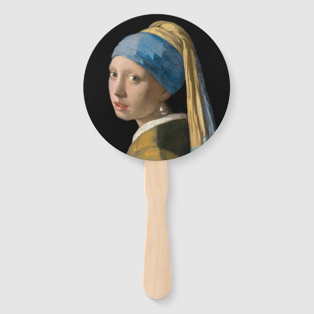 Johannes Vermeer - Girl with a Pearl Earring Hand Fan (Front)
