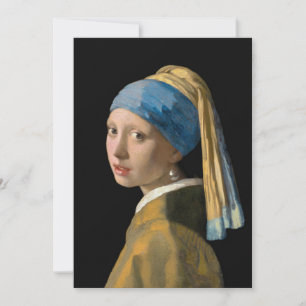 Johannes Vermeer - Girl with a Pearl Earring Invitation