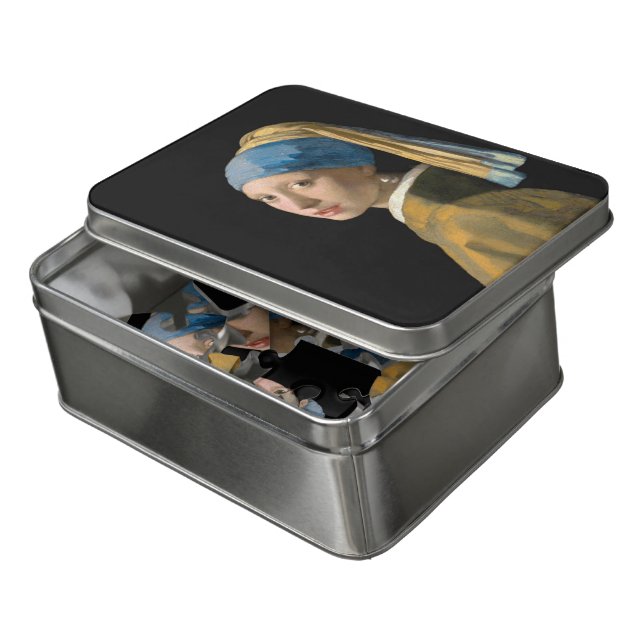 Johannes Vermeer - Girl with a Pearl Earring Jigsaw Puzzle (Lid Open)