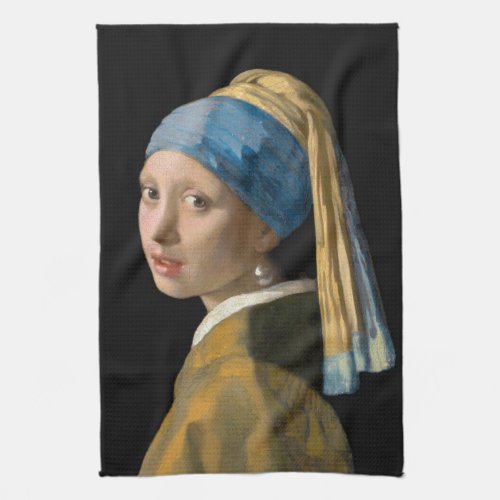 Johannes Vermeer _ Girl with a Pearl Earring Kitchen Towel