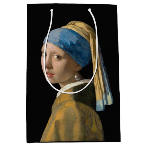 Johannes Vermeer _ Girl with a Pearl Earring Medium Gift Bag