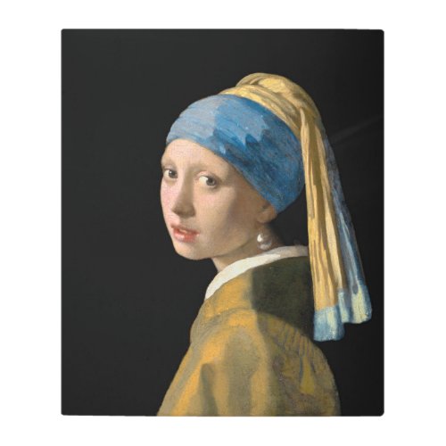 Johannes Vermeer _ Girl with a Pearl Earring Metal Print