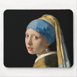 Johannes Vermeer - Girl with a Pearl Earring Mouse Pad