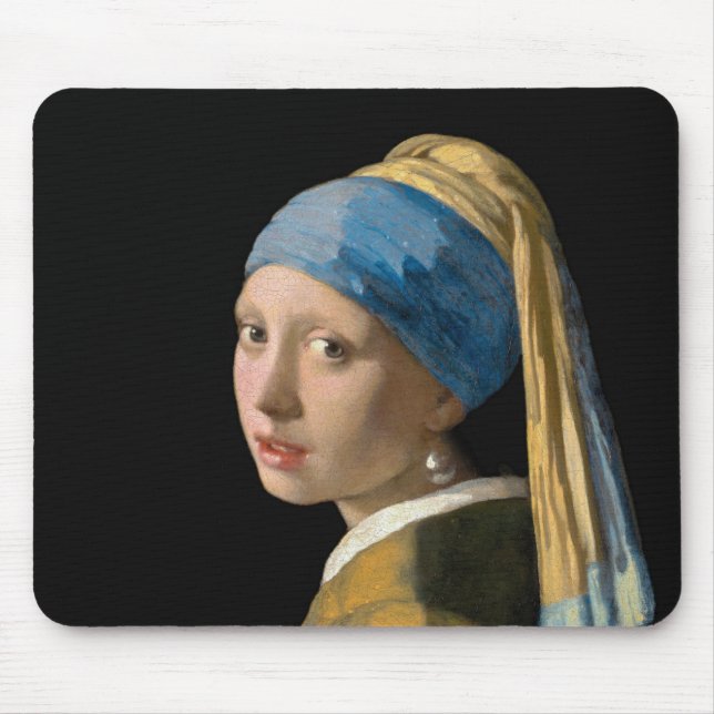Johannes Vermeer - Girl with a Pearl Earring Mouse Pad (Front)