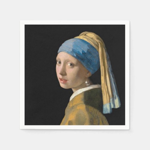 Johannes Vermeer _ Girl with a Pearl Earring Napkins