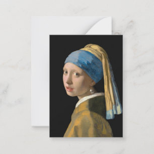 Johannes Vermeer - Girl with a Pearl Earring Note Card
