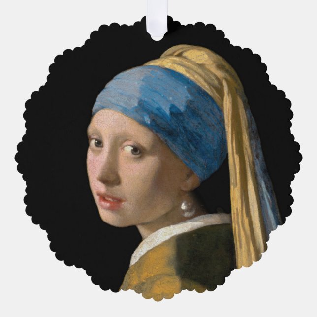 Johannes Vermeer - Girl with a Pearl Earring Ornament Card (Front)