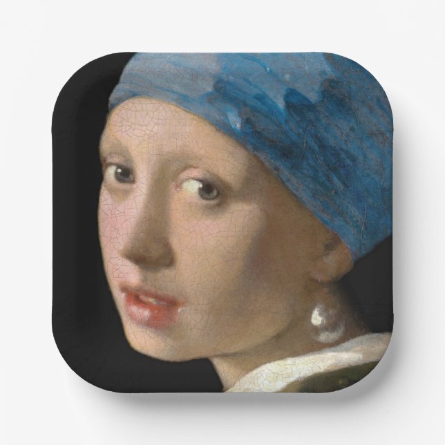 Johannes Vermeer - Girl with a Pearl Earring Paper Plates (Front)