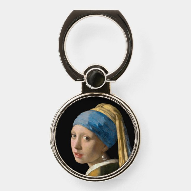 Johannes Vermeer - Girl with a Pearl Earring Phone Ring Stand (Front)