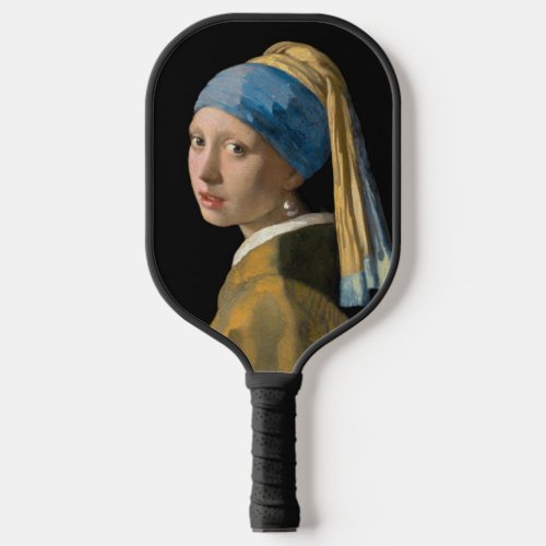 Johannes Vermeer _ Girl with a Pearl Earring Pickleball Paddle