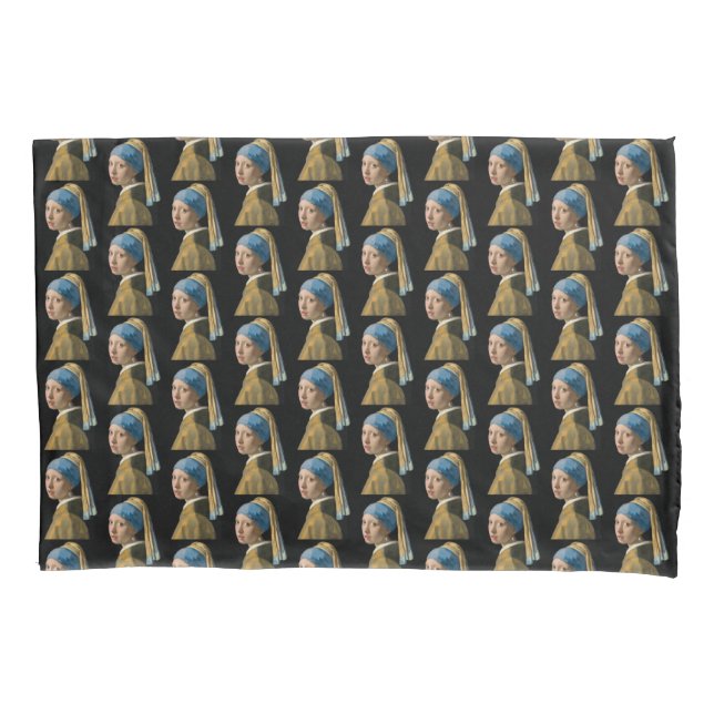 Johannes Vermeer - Girl with a Pearl Earring Pillow Case (Front)
