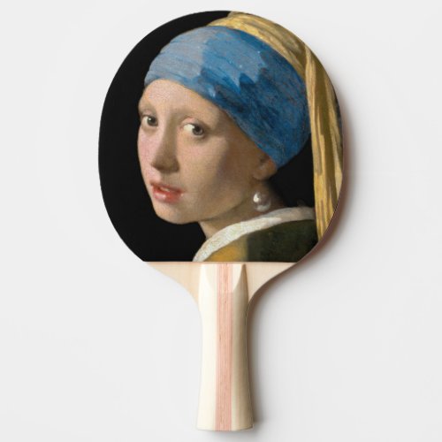 Johannes Vermeer _ Girl with a Pearl Earring Ping Pong Paddle