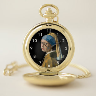 Johannes Vermeer - Girl with a Pearl Earring Pocket Watch