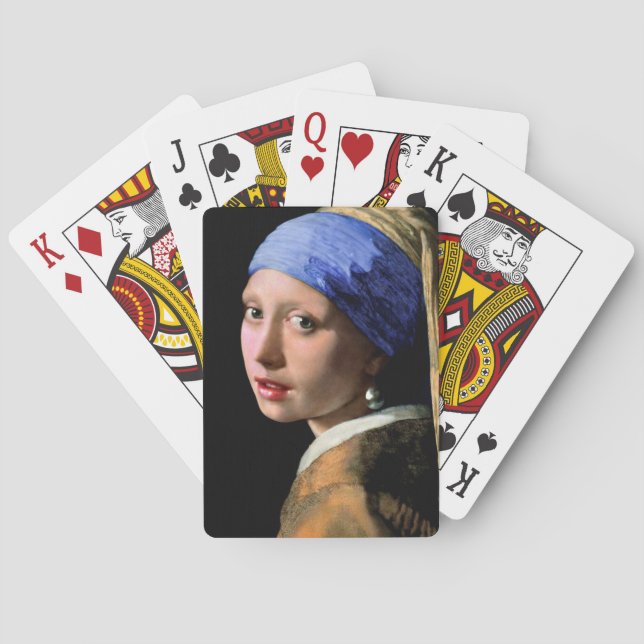 Johannes Vermeer Girl with a Pearl Earring Poker Cards (Back)