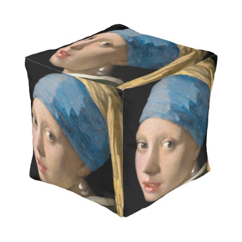 Johannes Vermeer _ Girl with a Pearl Earring Pouf