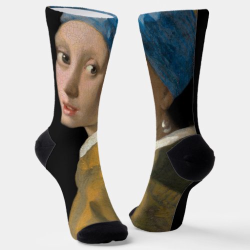 Johannes Vermeer _ Girl with a Pearl Earring Socks