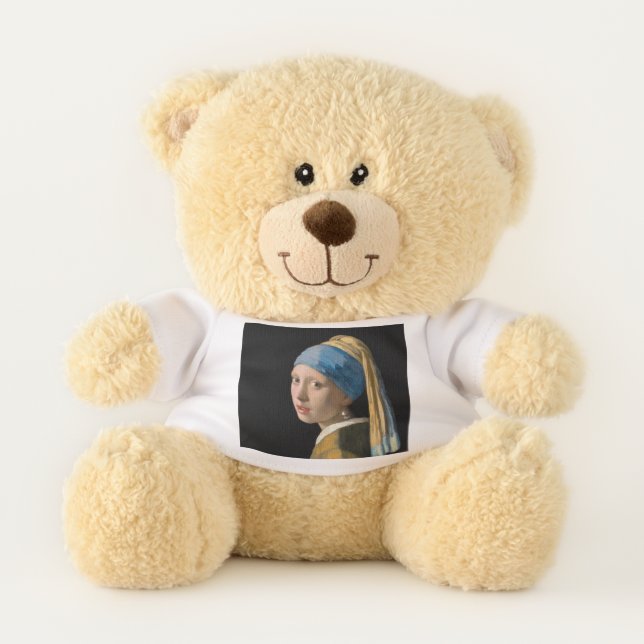 Johannes Vermeer - Girl with a Pearl Earring Teddy Bear (Front)