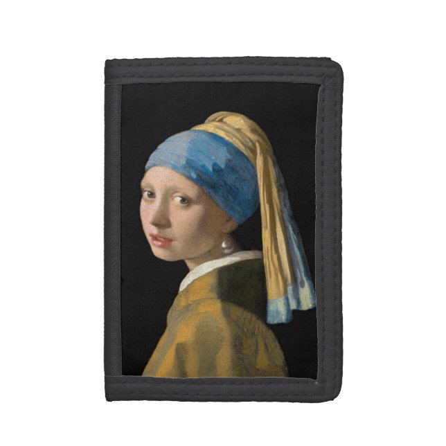 Johannes Vermeer - Girl with a Pearl Earring Trifold Wallet (Front Vertical)