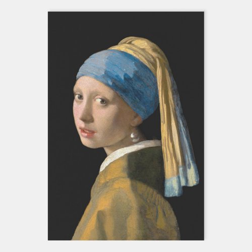 Johannes Vermeer _ Girl with a Pearl Earring Wrapping Paper Sheets