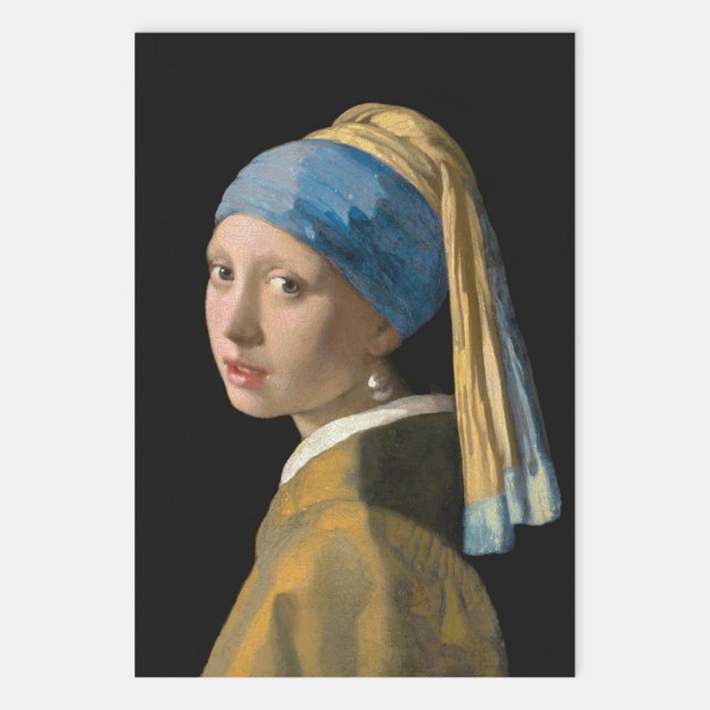 Johannes Vermeer - Girl with a Pearl Earring Wrapping Paper Sheets (Creator Uploaded)