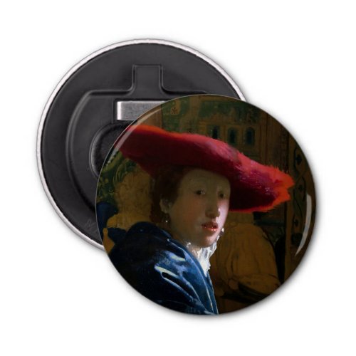 Johannes Vermeer _ Girl with a Red Hat Bottle Opener