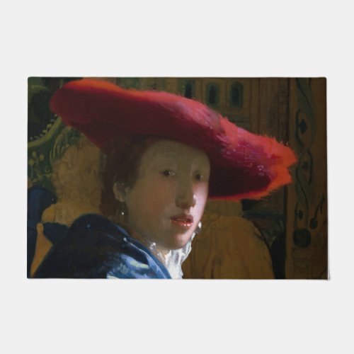 Johannes Vermeer _ Girl with a Red Hat Doormat