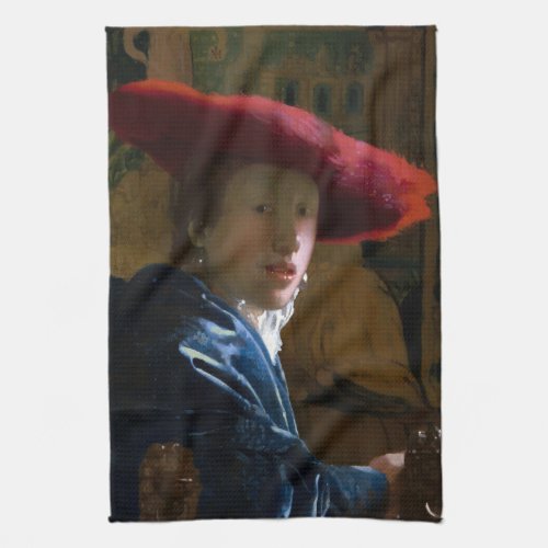 Johannes Vermeer _ Girl with a Red Hat Kitchen Towel