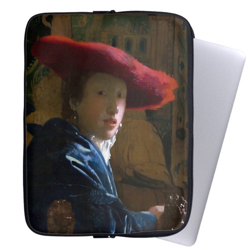 Johannes Vermeer _ Girl with a Red Hat Laptop Sleeve