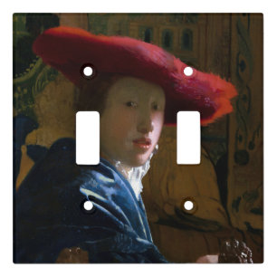 Johannes Vermeer - Girl with a Red Hat Light Switch Cover