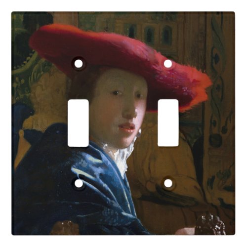 Johannes Vermeer _ Girl with a Red Hat Light Switch Cover